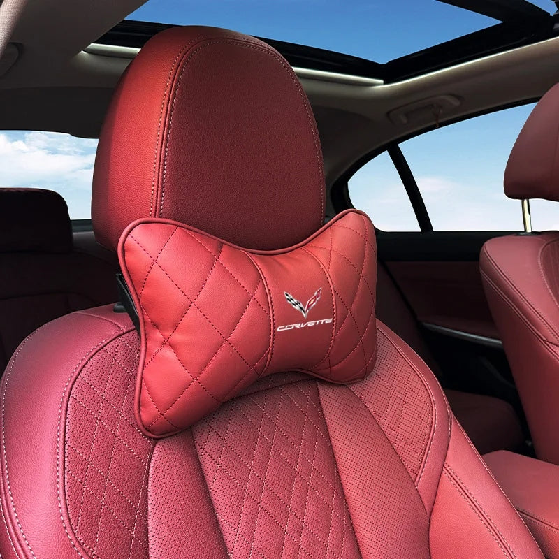 Corvette Seat Neck Pillow (Black / Red)