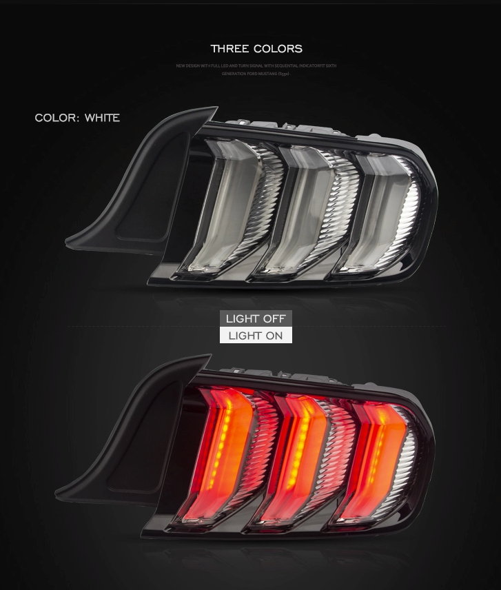 2015 - 23 Mustang Smoked Sequential Tail Lights (5 Mode)