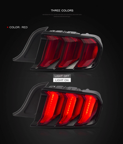 2015 - 23 Mustang Smoked Sequential Tail Lights (5 Mode)