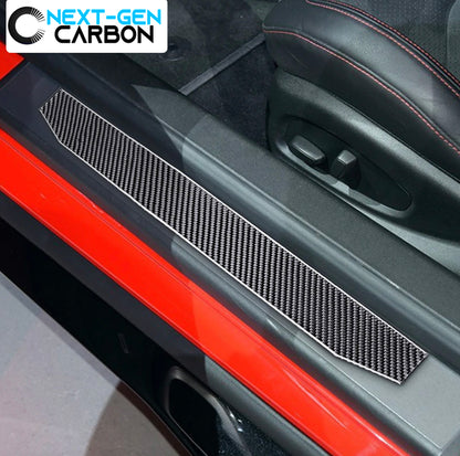 2016 - 24 6th Gen Camaro Carbon Fiber Door Sill Covers | Next-Gen Carbon
