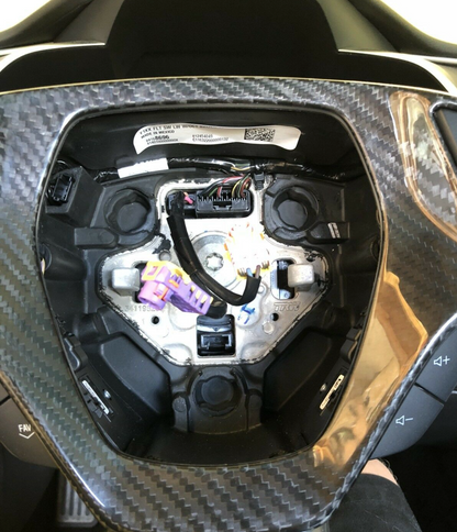 2014 - 19 C7 Corvette Carbon Fiber Steering Wheel Trim Cover | Next-Gen Carbon