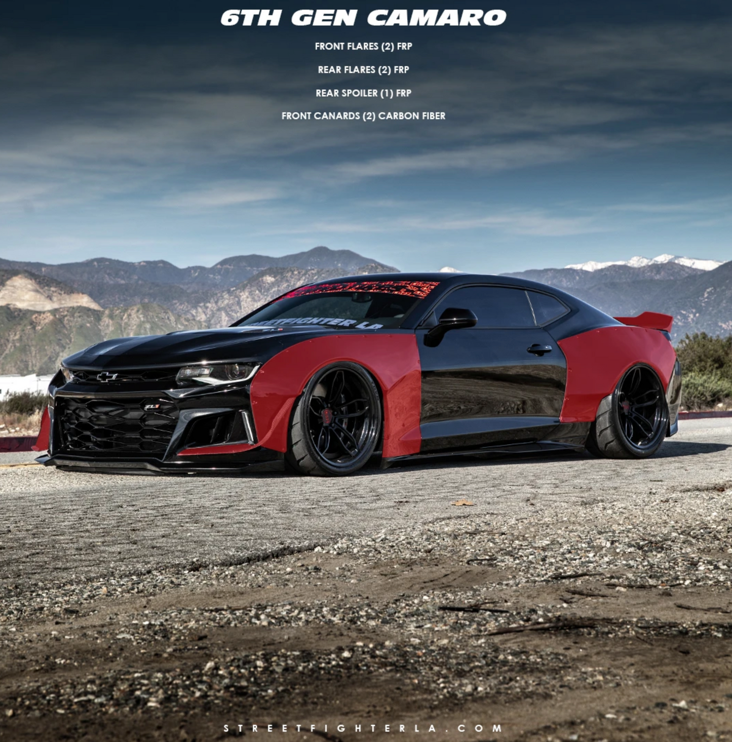 2016 - 18 Chevy Camaro LT/RS/SS 4-Piece Wide Body Kit - Streetfighter LA