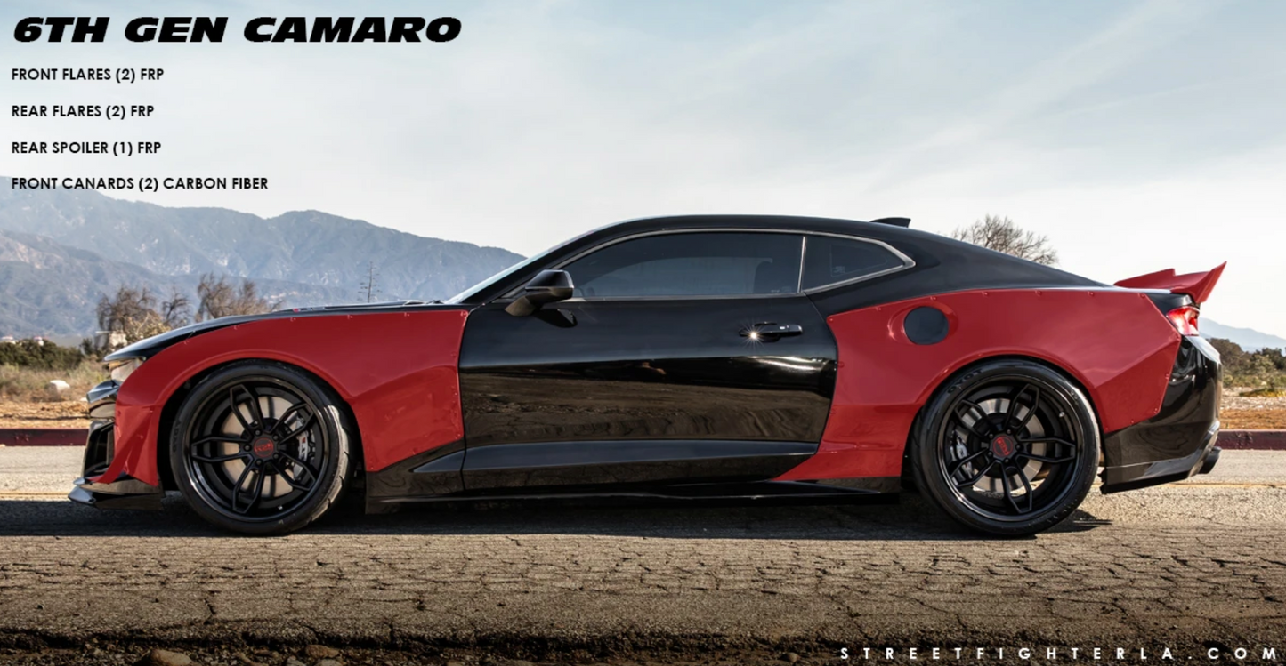 2016 - 18 Chevy Camaro LT/RS/SS 4-Piece Wide Body Kit - Streetfighter LA