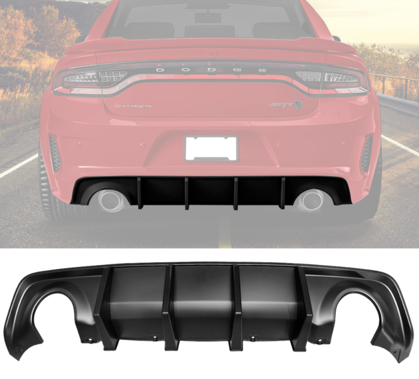 2019 - 24 Charger Widebody SRT Diffuser (Matte/Gloss/Carbon Fiber)
