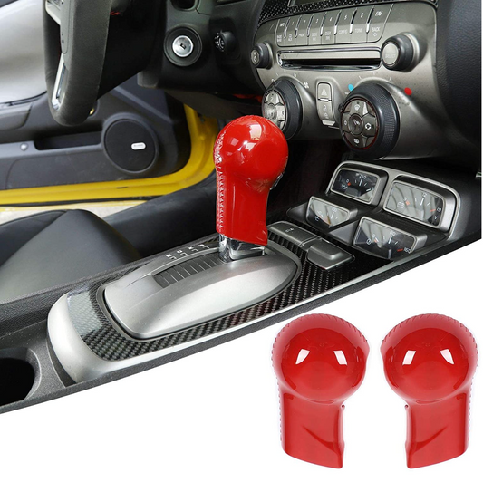 2010 - 15 Camaro Red ABS Interior Shifter Knob Handle Cover