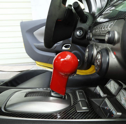 2010 - 15 Camaro Red ABS Interior Shifter Knob Handle Cover