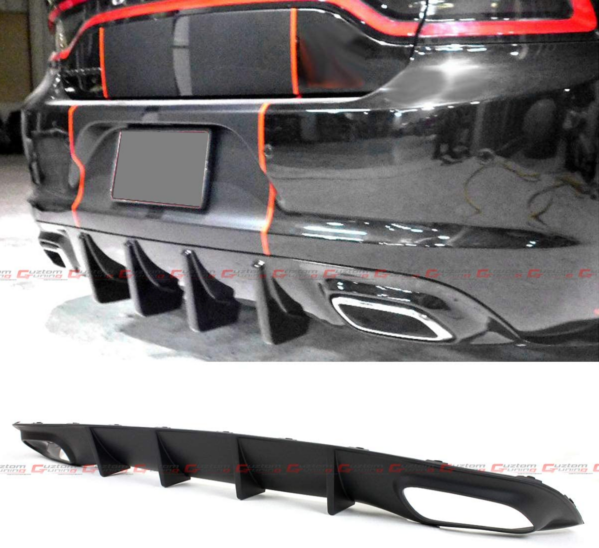 2015 - 24 Dodge Charger Rear Fin Diffuser | SXT/RT/GT