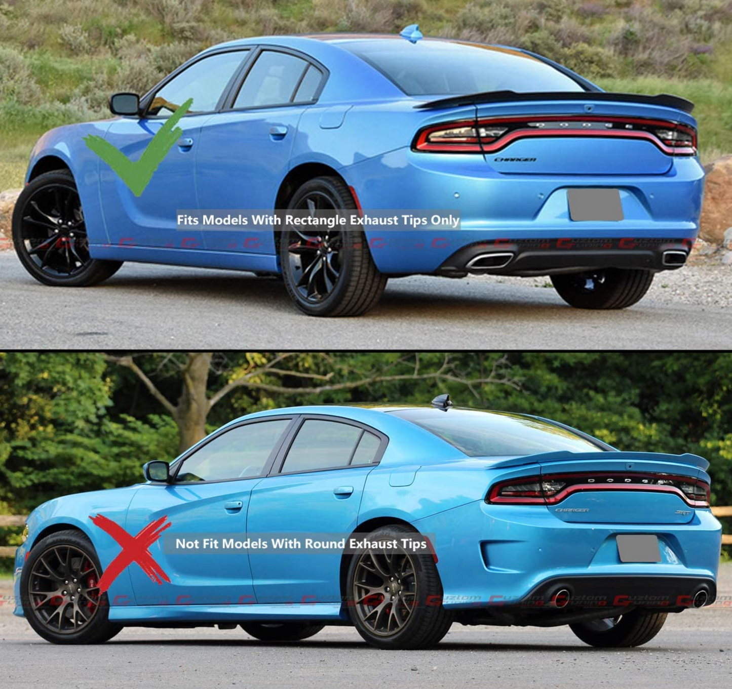 2015 - 24 Dodge Charger Rear Fin Diffuser | SXT/RT/GT