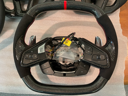 C8 Corvette Carbon Fiber Steering Wheel (Complete/Heated) - Customizable | Stingray / Z06 / E-Ray