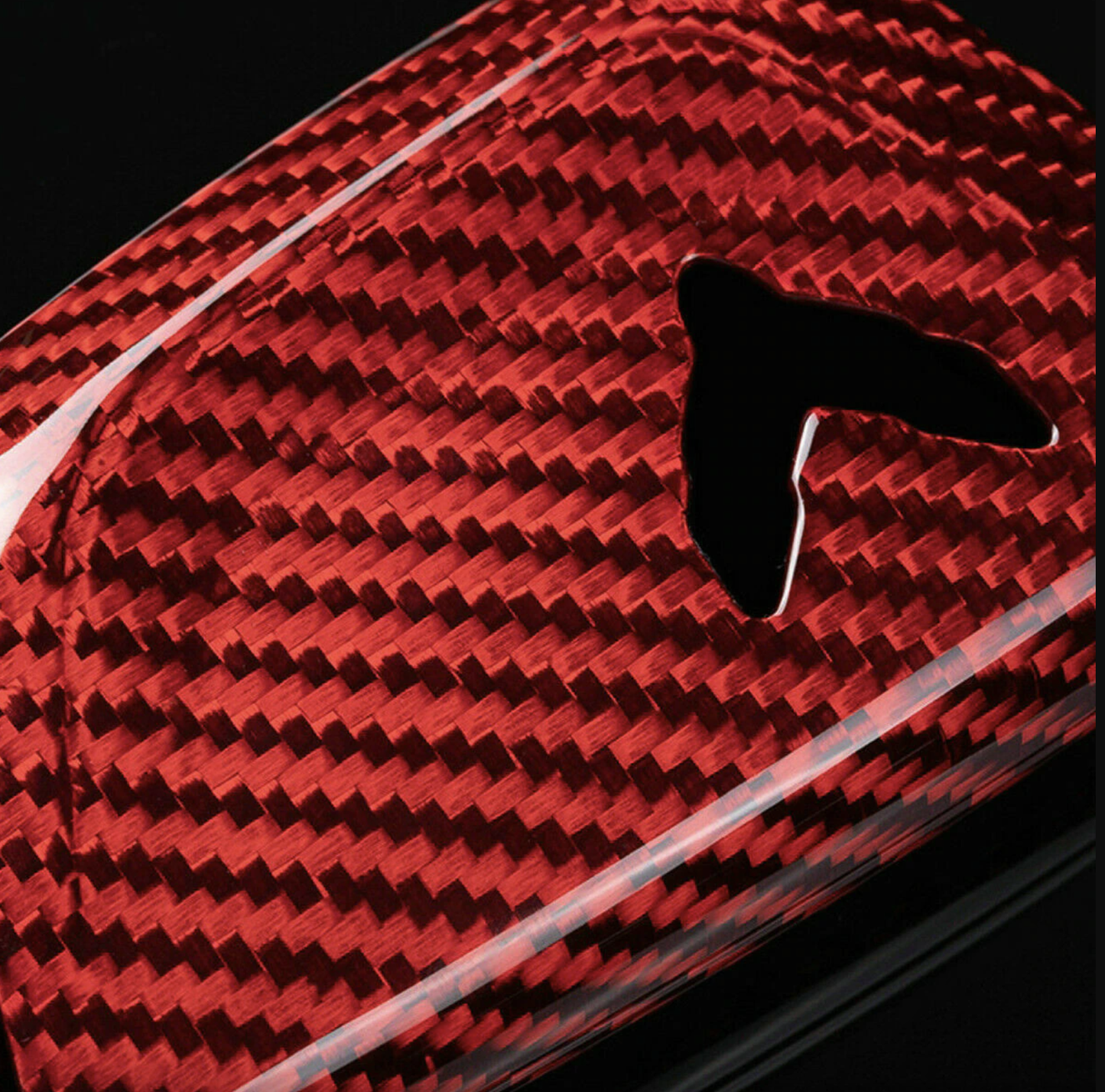 C8 Corvette Real Carbon Fiber Key Fob Cover | Black / Red / Blue Carbon