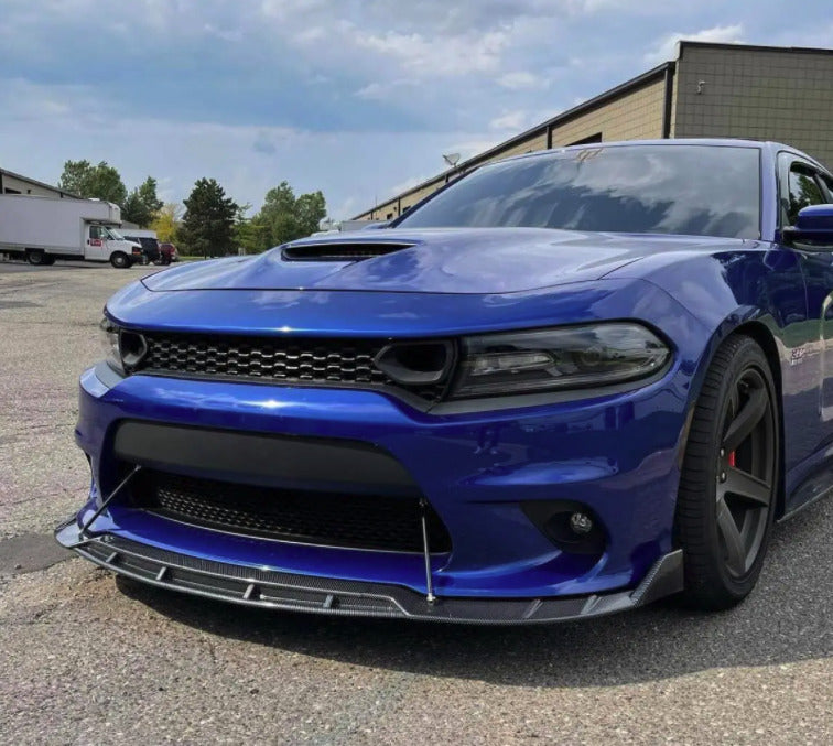 2015 - 24 Dodge Charger SRT Track Package Splitter Lip (Matte/Gloss/Carbon Fiber) 4PC