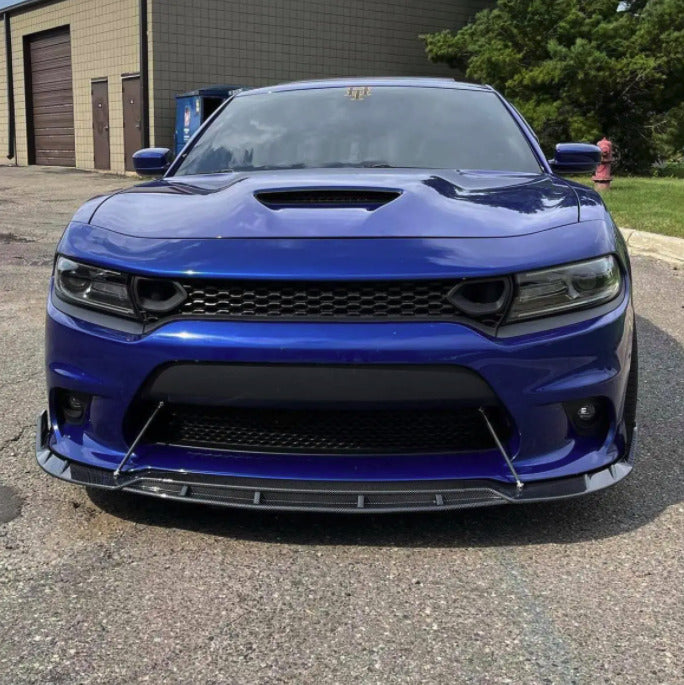 2015 - 24 Dodge Charger SRT Track Package Splitter Lip (Matte/Gloss/Carbon Fiber) 4PC