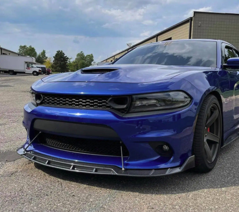 2015 - 24 Dodge Charger SRT Track Package Splitter Lip (Matte/Gloss/Carbon Fiber) 4PC