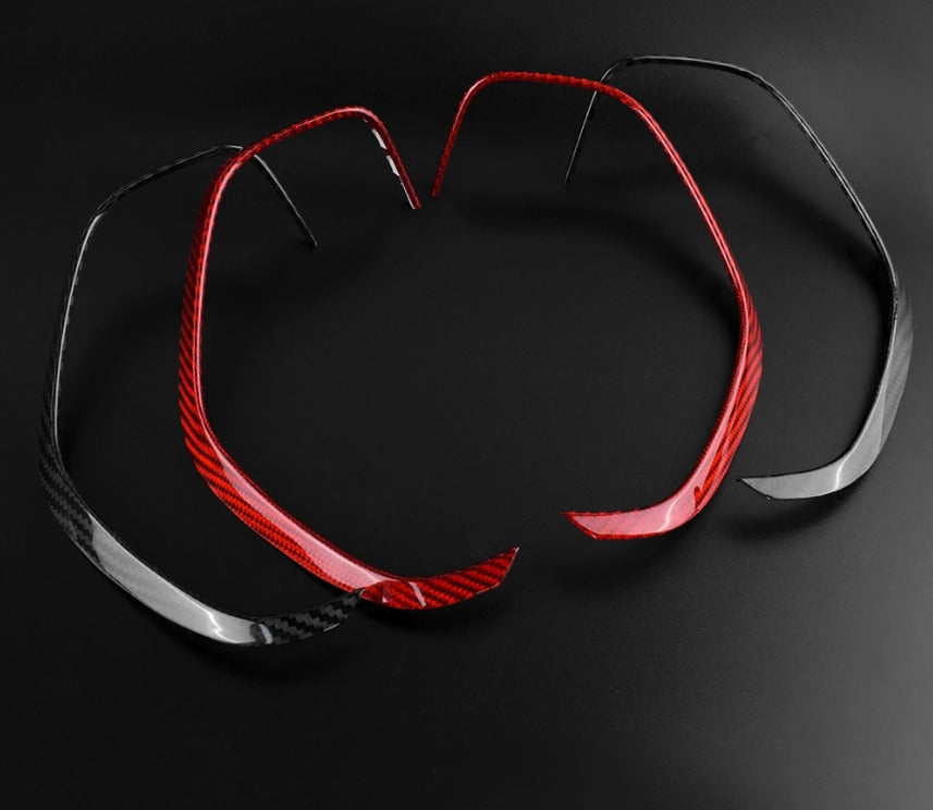 2016 - 24 Camaro Real Carbon Fiber Speedometer Trim Covers in Black / Red / Blue