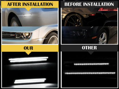 2010-15 Camaro Smoked Dual White LED Side Markers