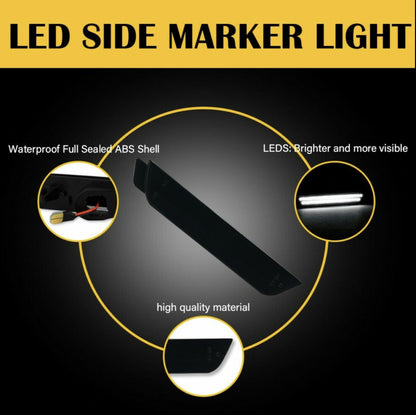 2010-15 Camaro Smoked Dual White LED Side Markers