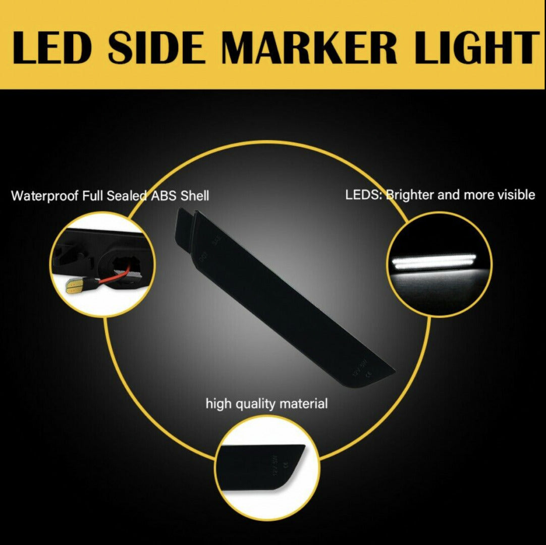 2010-15 Camaro Smoked RGB/Flow Series LED Side Markers | Color Changing