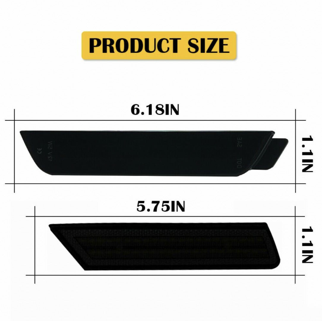 2010-15 Camaro Smoked Dual White LED Side Markers