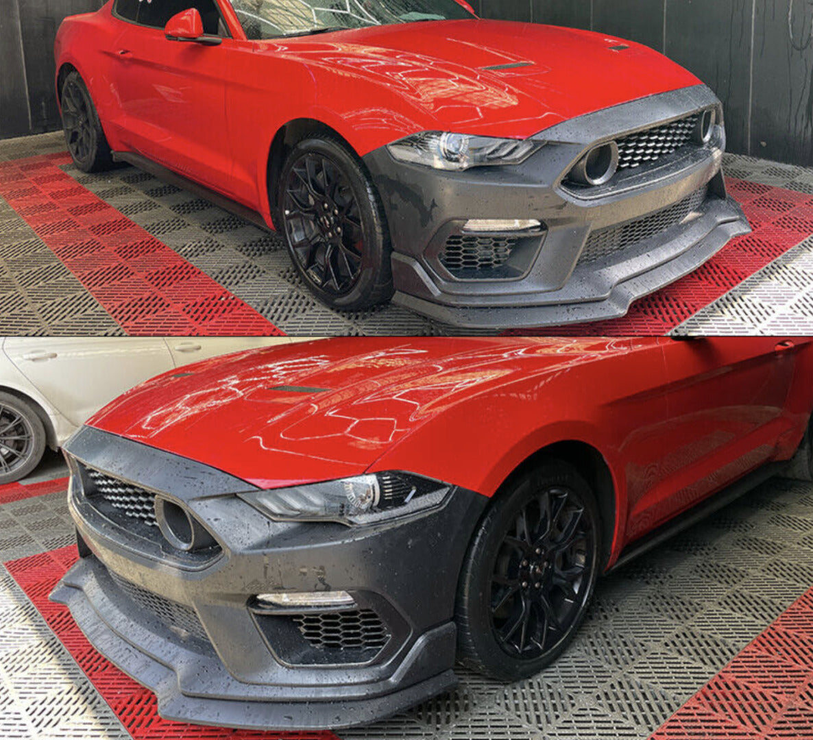 2018-24 Ford Mustang Mach 1 Style PP Front Bumper Cover Conversion Full Kit