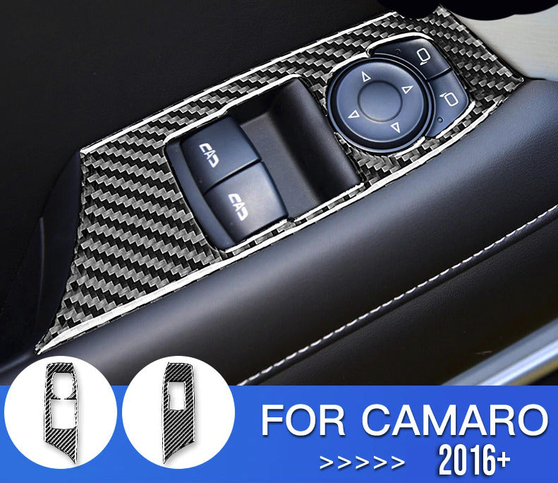 2016 - 24 Chevy Camaro Carbon Fiber Window Switch Covers