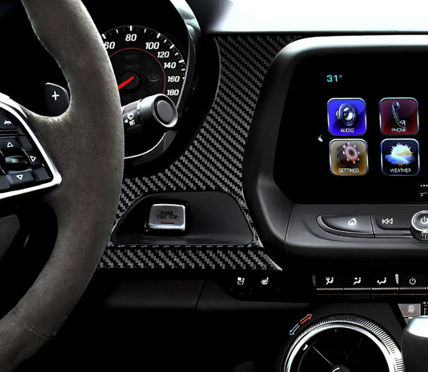 2016-2024 6th Gen Camaro Carbon Fiber Driver Side Dashboard Insert Cover - Non-HUD | Next-Gen Carbon
