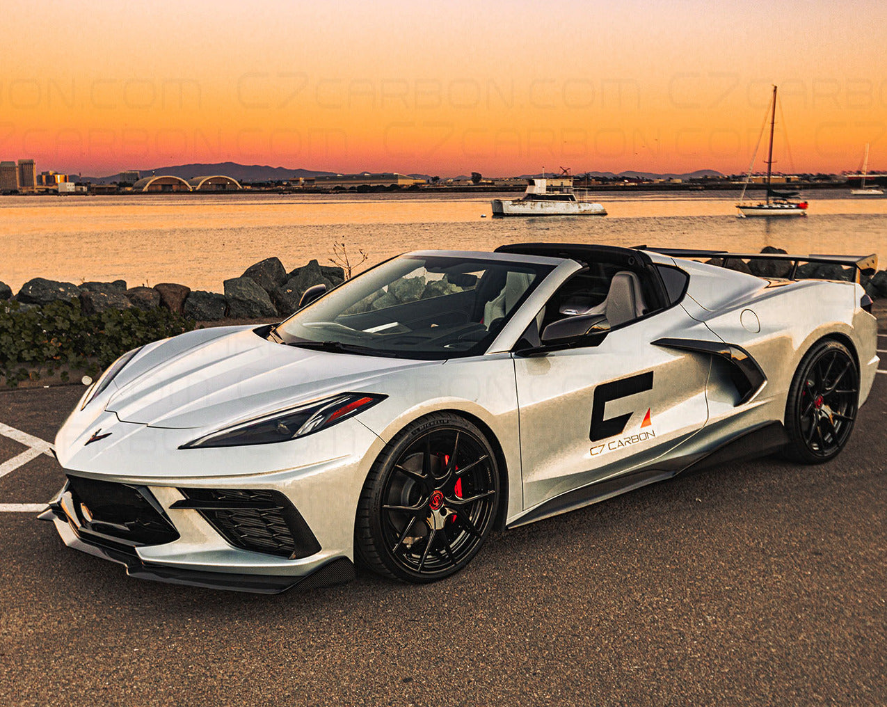 C8 Corvette 5VM Style Front Splitter Lip | C7Carbon