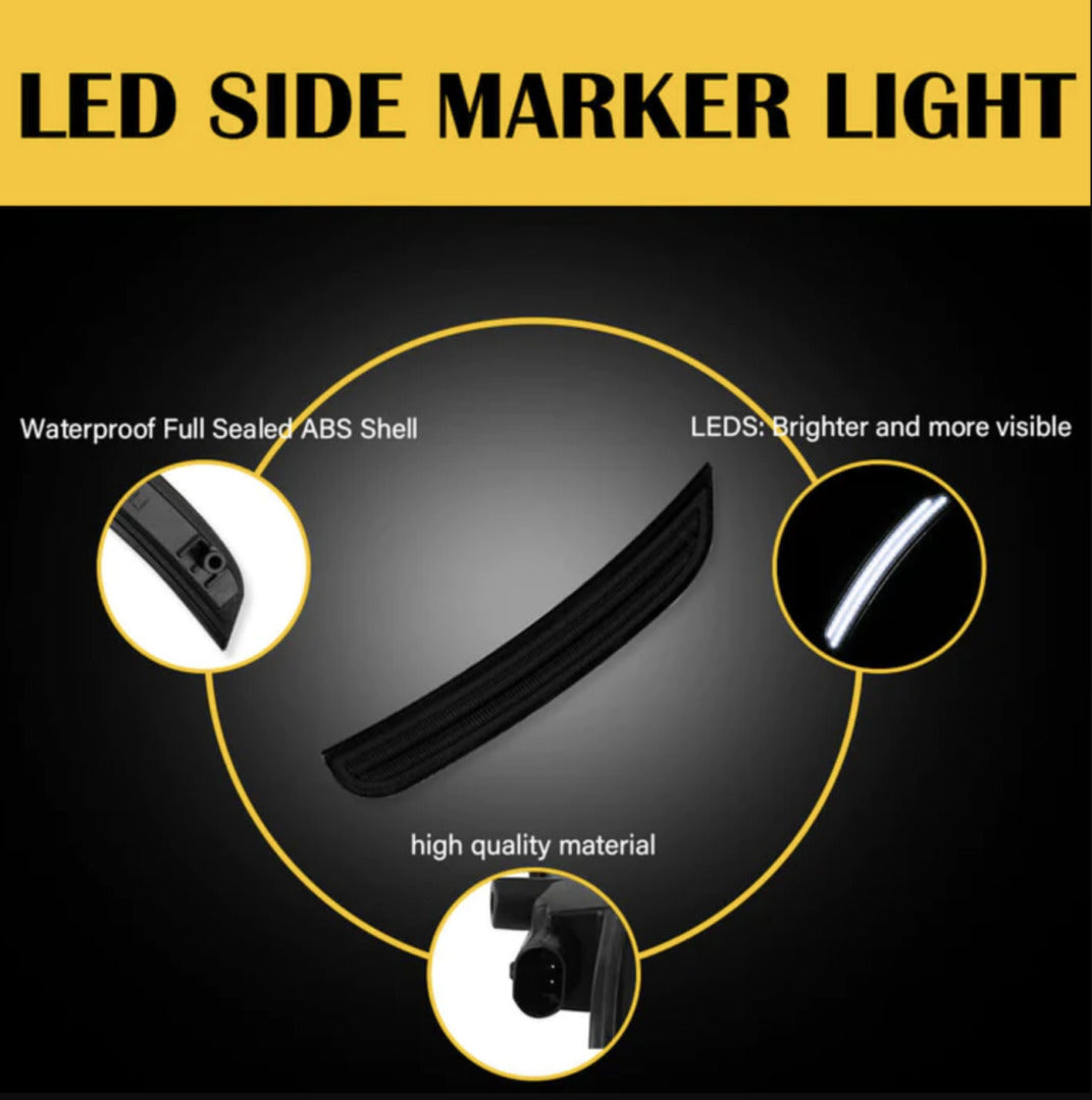 2015-24 Charger Smoked Dual White LED Side Markers