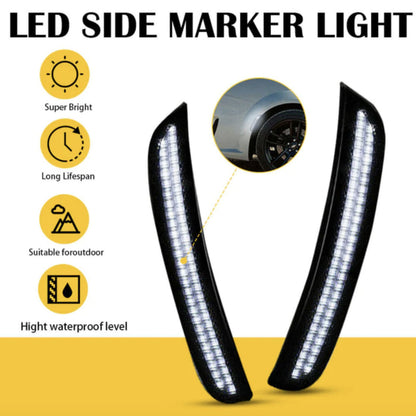 2015-24 Charger Smoked Dual White LED Side Markers