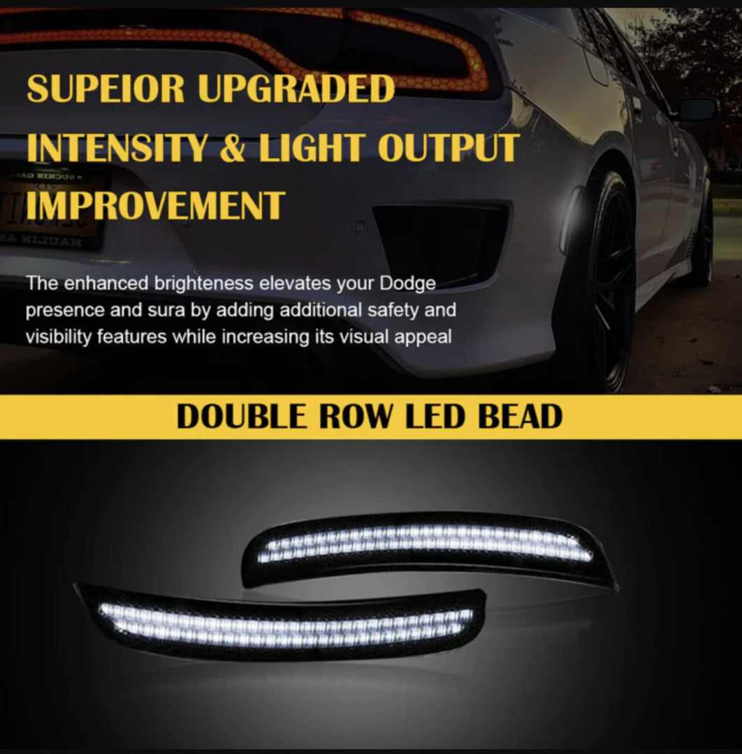 2015-24 Charger Smoked Dual White LED Side Markers