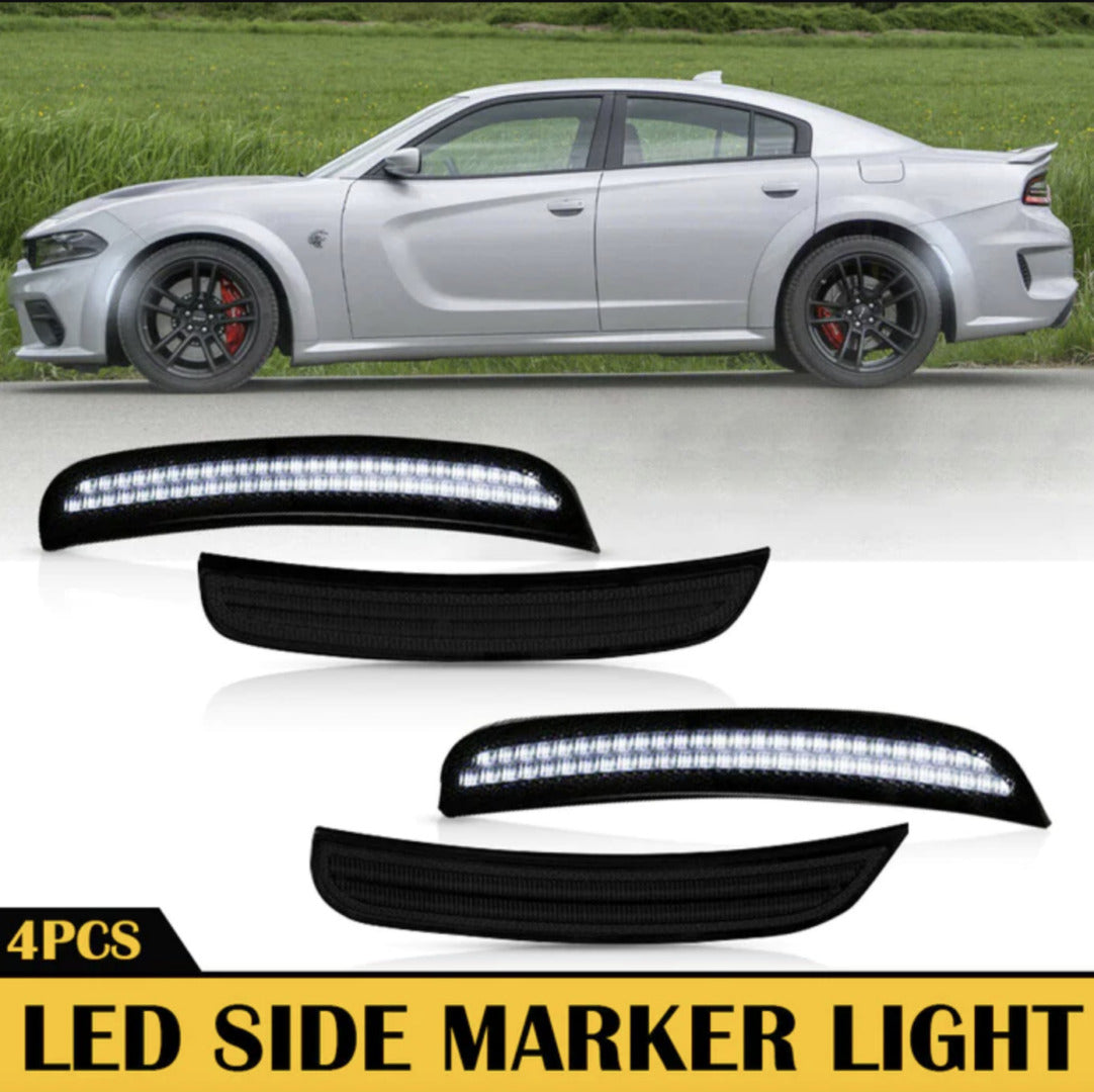 2015-24 Charger Smoked Dual White LED Side Markers