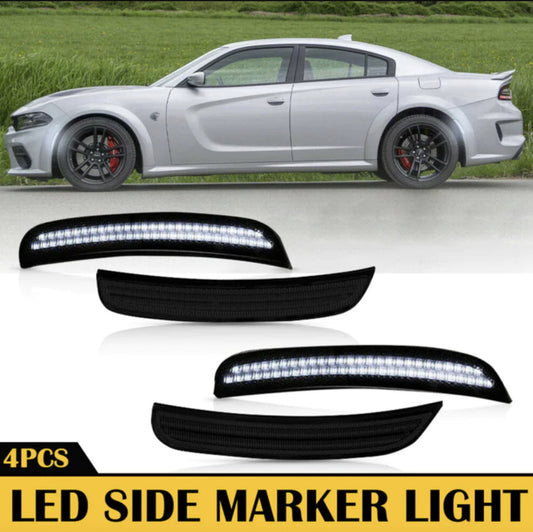 2015-24 Charger Smoked Dual White LED Side Markers