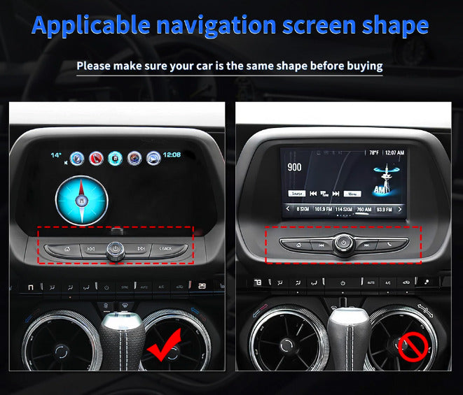 2016- 24 Camaro Carbon Fiber Radio Navigation Button Covers (Black/Red) | Next-Gen Carbon