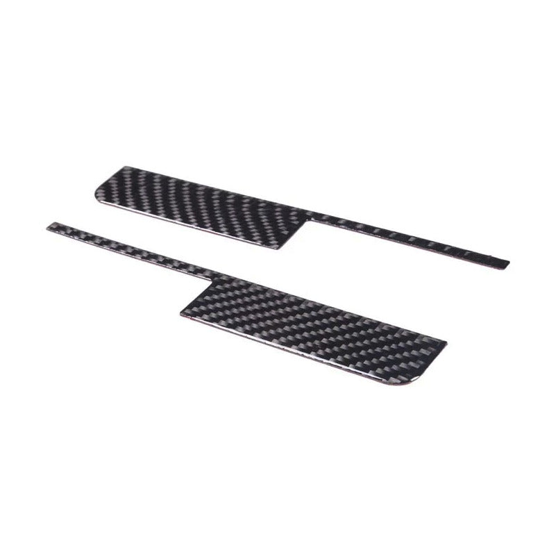 C8 Corvette Soft Carbon Fiber Emergency Door Release Covers in Black / Red | Next-Gen Carbon