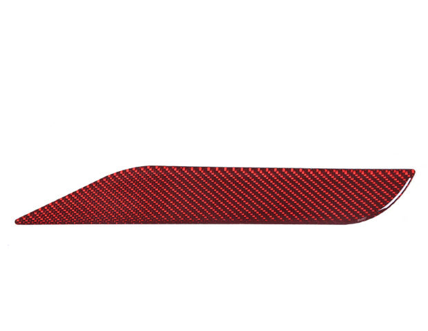 C8 Corvette Soft Carbon Fiber Side Console Inserts in Black / Red | Next-Gen Carbon