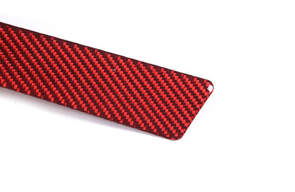 C8 Corvette Soft Carbon Fiber Side Climate Control Cover in Black / Red | Next-Gen Carbon