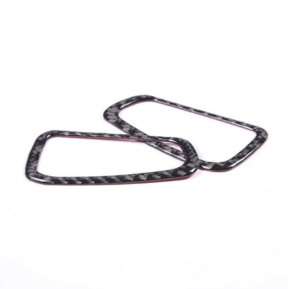 C8 Corvette Soft Carbon Fiber Defogger Trim Covers (Black / Red) | Next-Gen Carbon