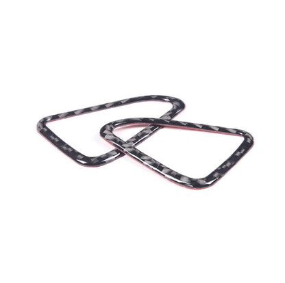 C8 Corvette Soft Carbon Fiber Door Mic Trim Covers in Black / Red | Next-Gen Carbon