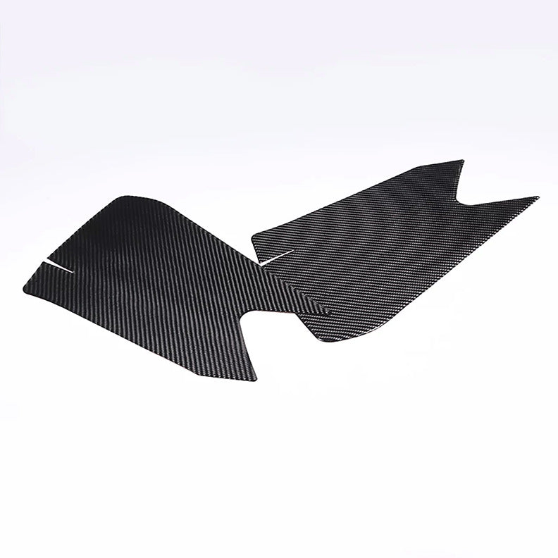 C8 Corvette Soft Carbon Fiber Door Panel Insert Covers in Black / Red | Next-Gen Carbon