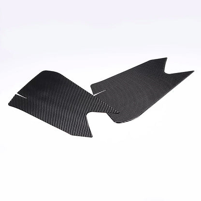 C8 Corvette Soft Carbon Fiber Door Panel Insert Covers in Black / Red | Next-Gen Carbon