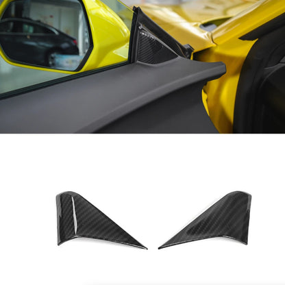 2016 - 24 Camaro Interior A Pillar Door Trim Covers - Colored/Carbon Fiber