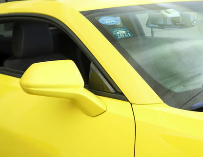 2016-24 Camaro Hydro-Carbon Fiber Exterior A Pillar Door Trim Covers | Next-Gen Speed