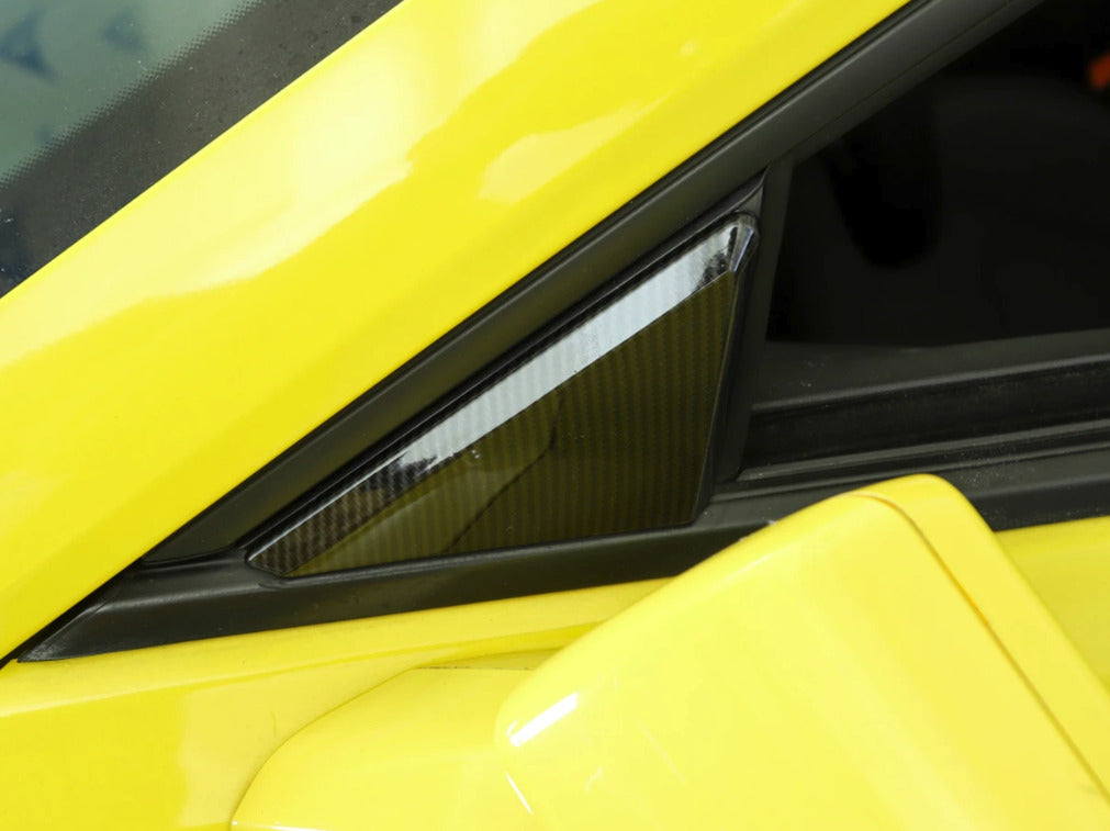 2016-24 Camaro Hydro-Carbon Fiber Exterior A Pillar Door Trim Covers | Next-Gen Speed