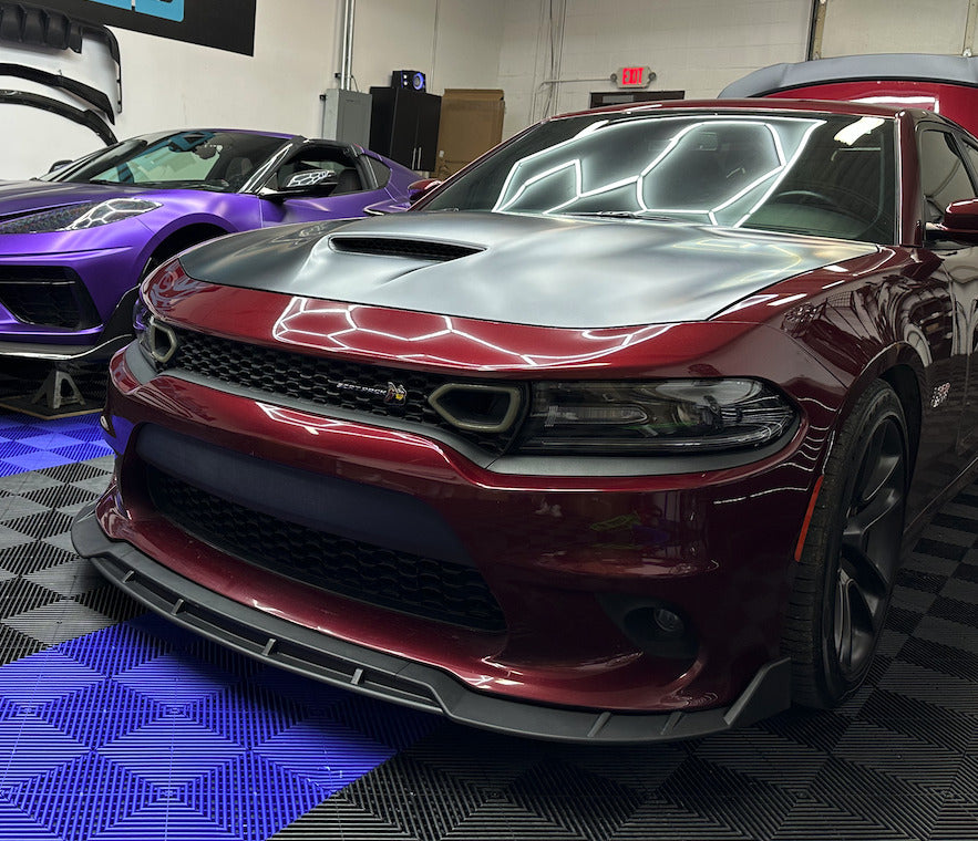 2015 - 24 Charger SRT Track Package v2 Splitter Lip - Matte Black