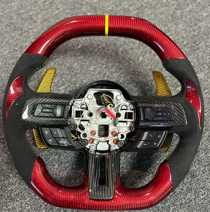 2015-24 Ford Mustang Carbon Fiber Custom Steering Wheel (Complete) | GT/Ecoboost/GT350/GT500 Mach 1