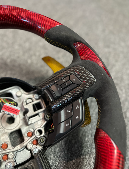 2015-24 Ford Mustang Carbon Fiber Custom Steering Wheel (Complete) | GT/Ecoboost/GT350/GT500 Mach 1