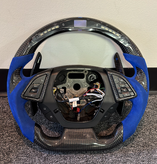2016 - 24 Camaro LED Carbon Fiber Steering Wheel (Complete/Heated) | Next-Gen Carbon