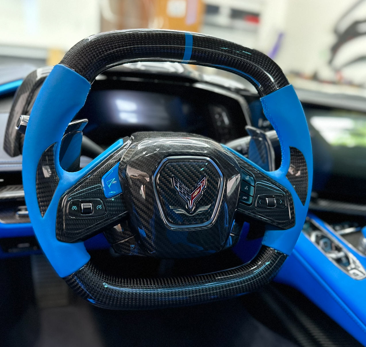 C8 Corvette Carbon Fiber Steering Wheel (Complete/Heated) - Customizable | Stingray / Z06 / E-Ray