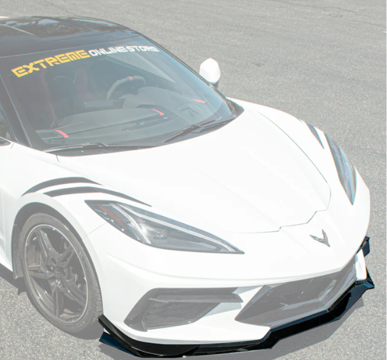 C8 Corvette Stingray Z06 Z07 Style Performance Front Splitter &amp; Canards