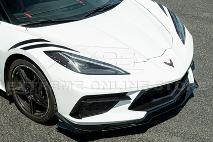C8 Corvette Stingray Z06 Z07 Style Performance Front Splitter &amp; Canards