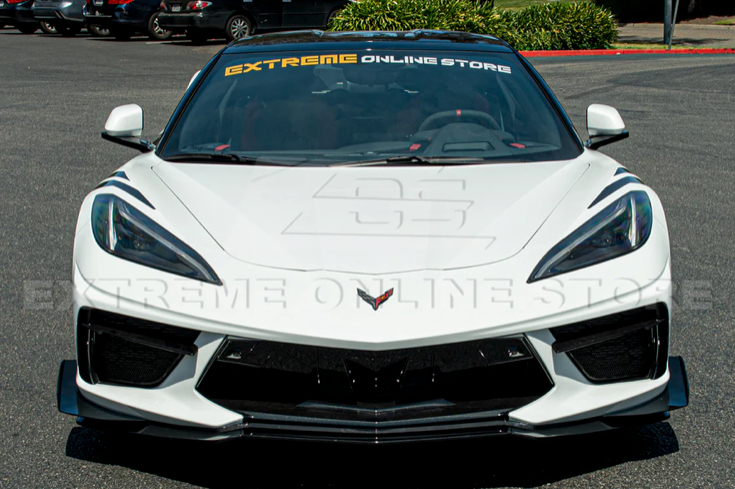 C8 Corvette Stingray Z06 Z07 Style Performance Front Splitter &amp; Canards